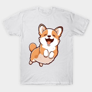 Cute Corgi Jumping T-Shirt